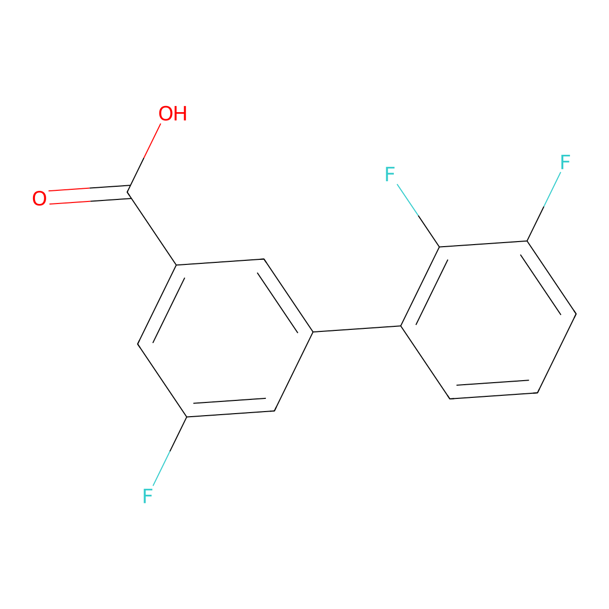 3-(2,3-Difluorophenyl)-5-fluorobenzoic acid molecular structure, CAS 1261517-13-8