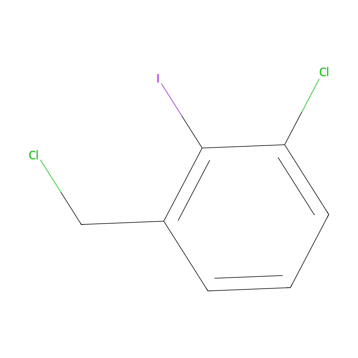 1-Chloro-3-(chloromethyl)-2-iodobenzene molecular structure, CAS 1261517-40-1