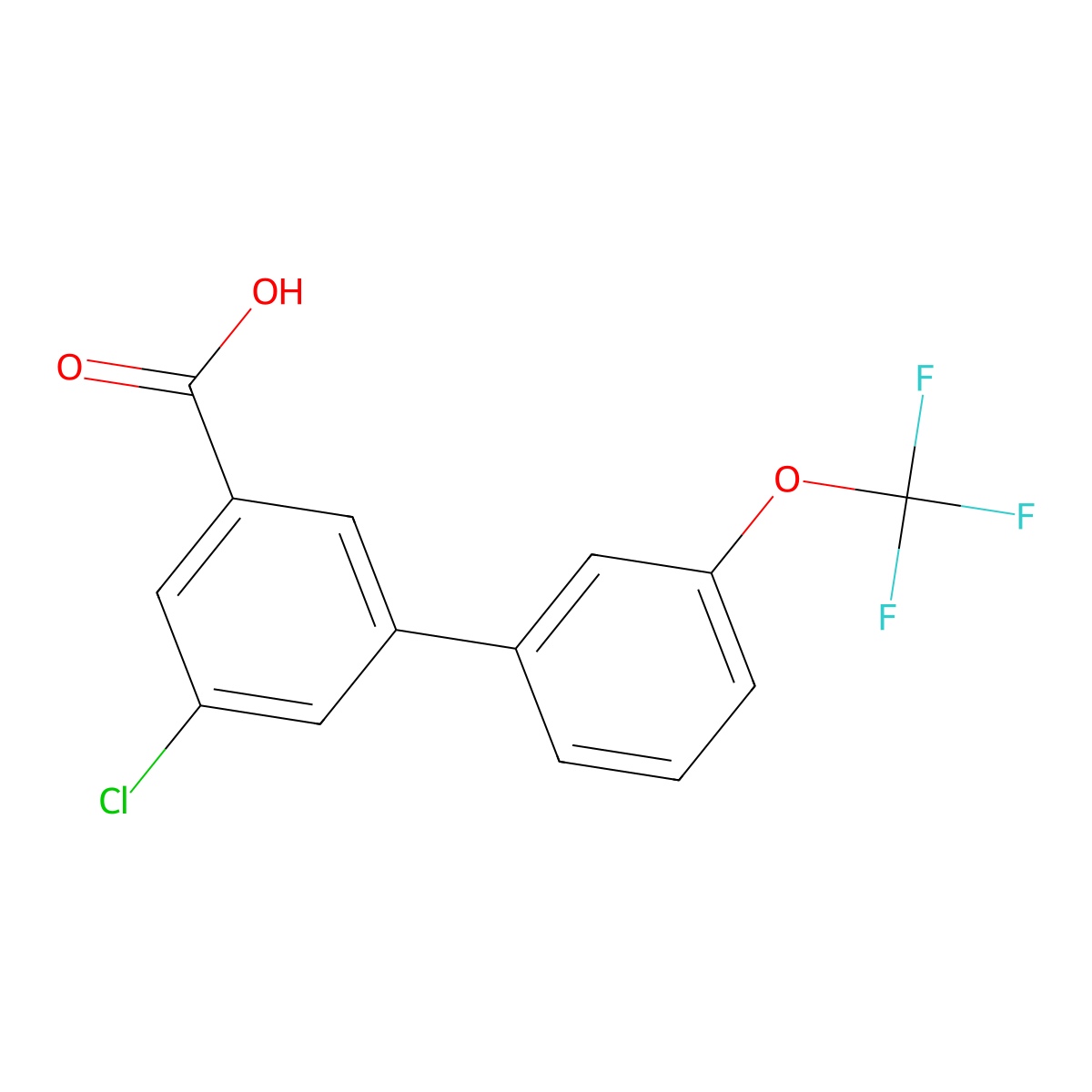 5-Chloro-3'-(trifluoromethoxy)-[1,1'-biphenyl]-3-carboxylic acid molecular structure, CAS 1261519-01-0