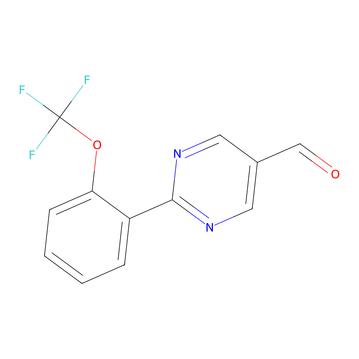 2-(2-(Trifluoromethoxy)phenyl)pyrimidine-5-carboxaldehyde molecular structure, CAS 1261521-11-2