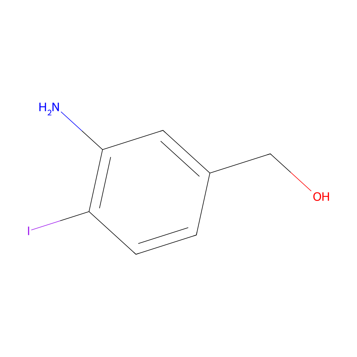(3-Amino-4-iodophenyl)methanol molecular structure, CAS 1261521-21-4