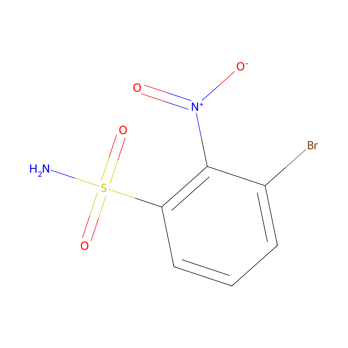 3-Bromo-2-nitrobenzene-1-sulfonamide molecular structure, CAS 1261521-33-8