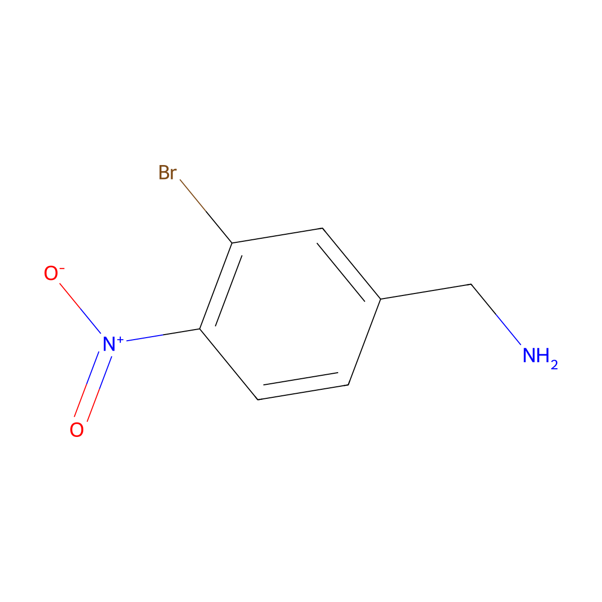 (3-Bromo-4-nitrophenyl)methanamine molecular structure, CAS 1261521-42-9