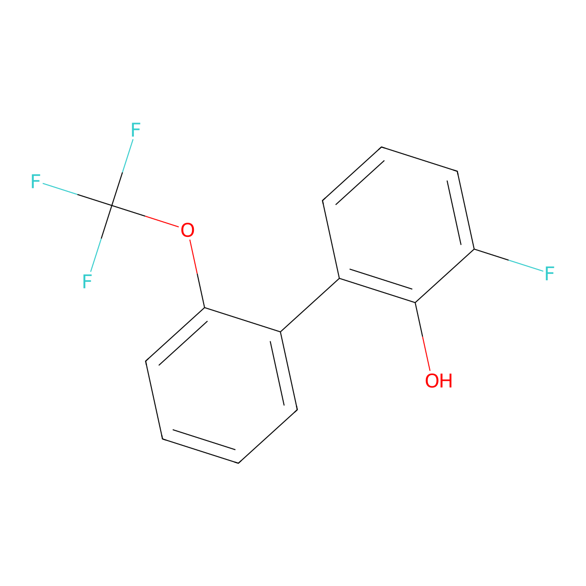 3-Fluoro-2'-(trifluoromethoxy)-[1,1'-biphenyl]-2-ol molecular structure, CAS 1261521-51-0