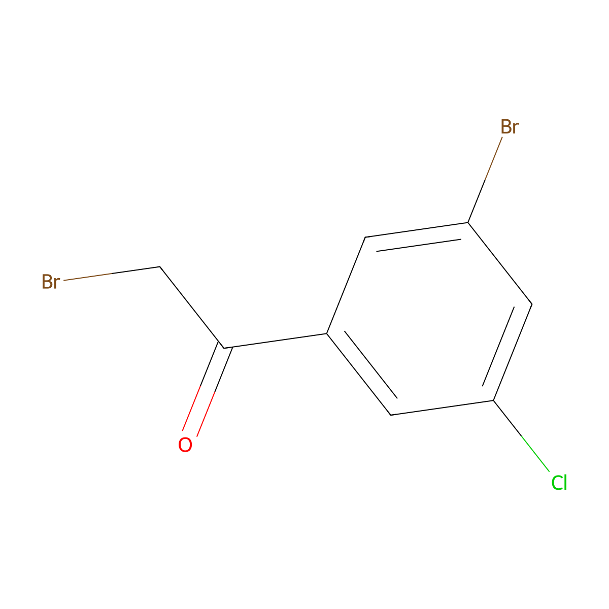 3-Bromo-5-chlorophenacyl bromide molecular structure, CAS 1261522-20-6