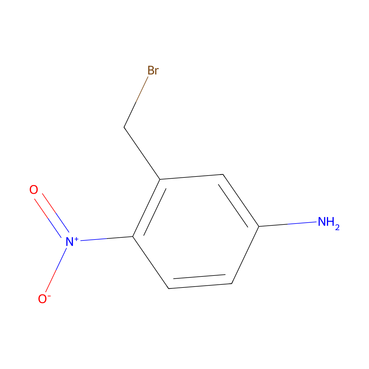 3-(Bromomethyl)-4-nitrobenzenamine molecular structure, CAS 1261522-70-6