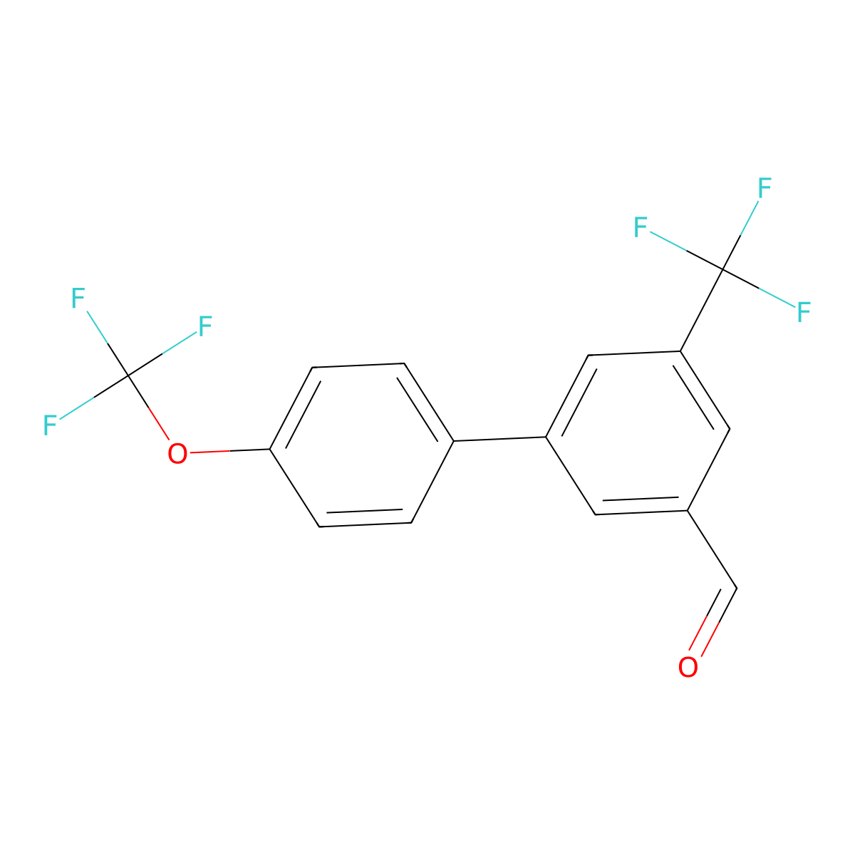 4'-(Trifluoromethoxy)-5-(trifluoromethyl)biphenyl-3-carboxaldehyde molecular structure, CAS 1261523-17-4