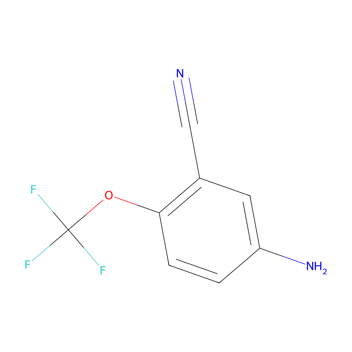 5-Amino-2-(trifluoromethoxy)benzonitrile molecular structure, CAS 1261523-71-0