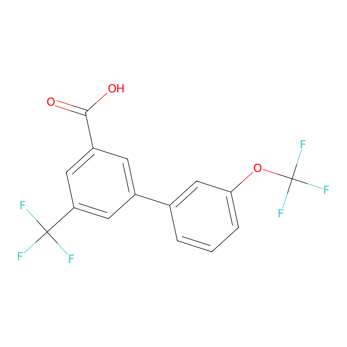 3-(3-Trifluoromethoxyphenyl)-5-trifluoromethylbenzoic acid molecular structure, CAS 1261523-75-4