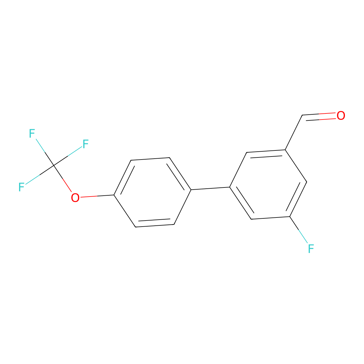5-Fluoro-4'-(trifluoromethoxy)-[1,1'-biphenyl]-3-carbaldehyde molecular structure, CAS 1261523-97-0