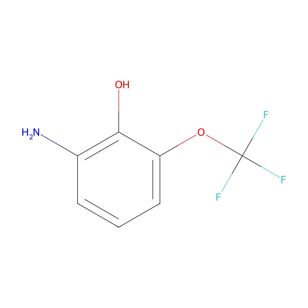2-Amino-6-(Trifluoromethoxy)phenol molecular structure, CAS 1261524-09-7