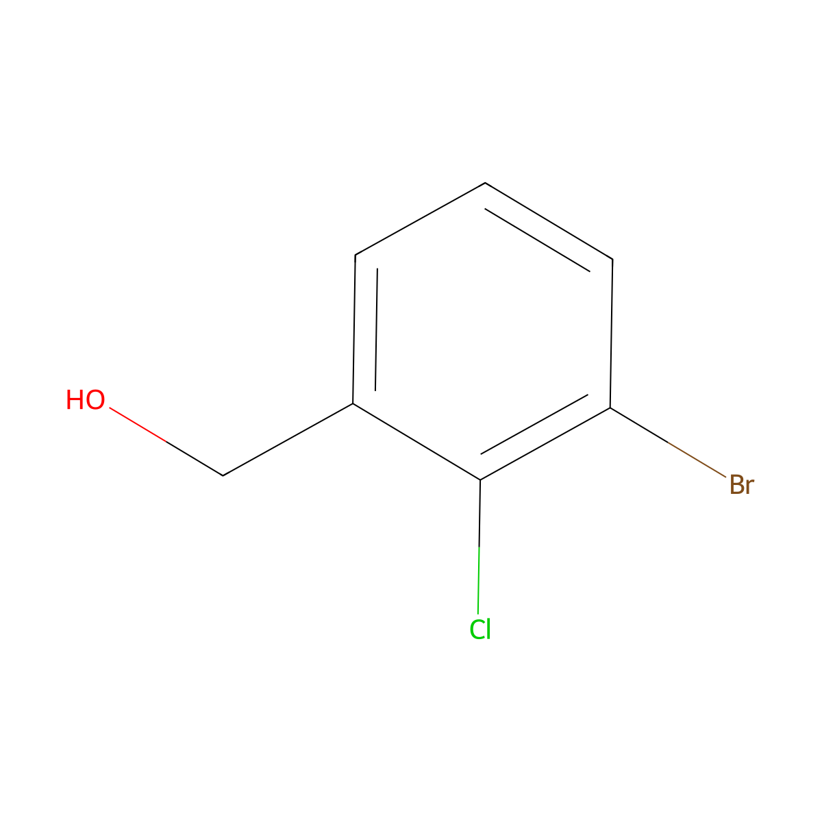 (3-Bromo-2-chlorophenyl)methanol molecular structure, CAS 1261524-75-7