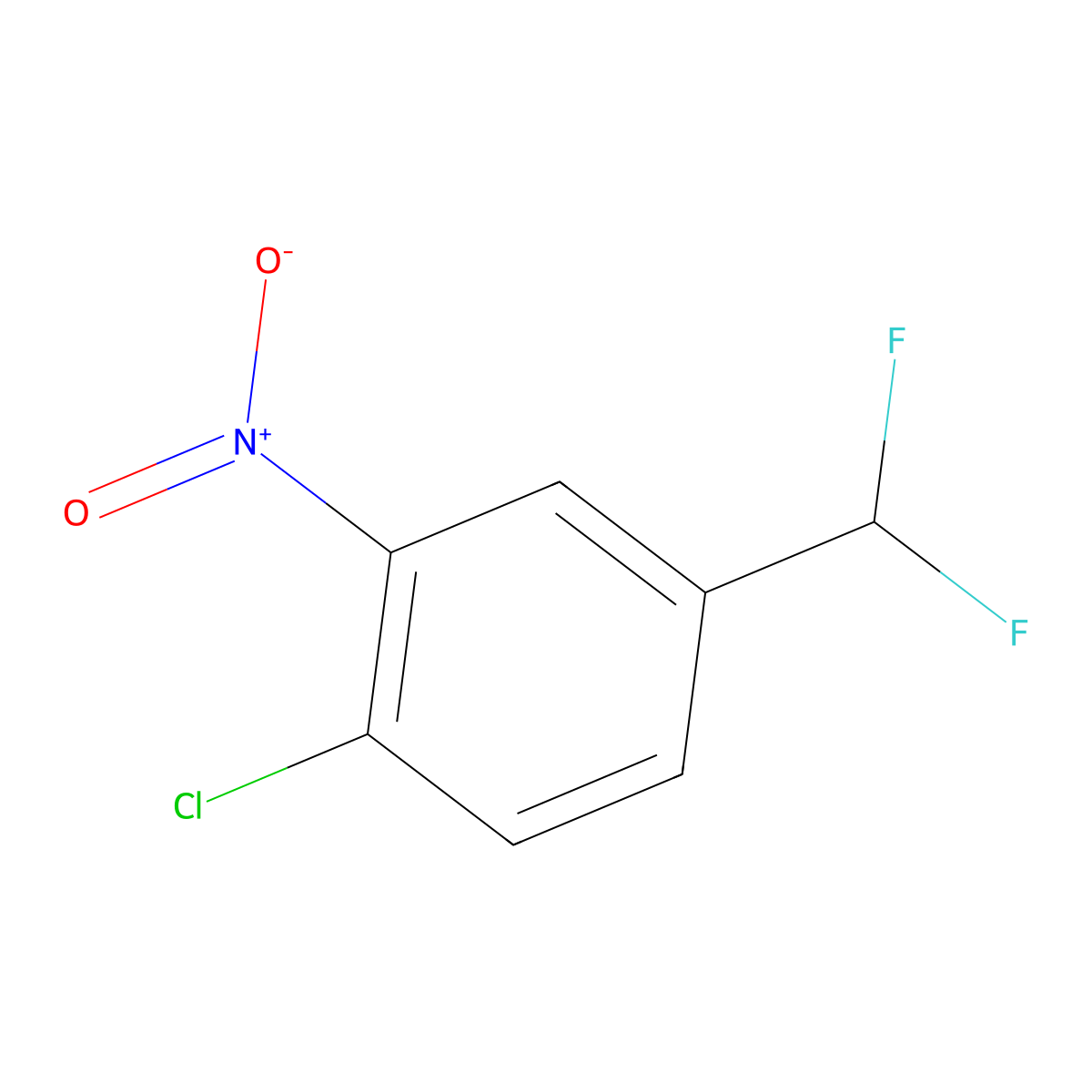 1-Chloro-4-(difluoromethyl)-2-nitrobenzene molecular structure, CAS 1261525-17-0