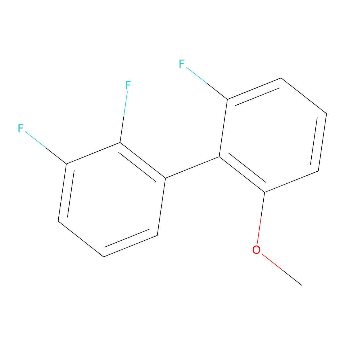 2,2',3-Trifluoro-6'-methoxy-1,1'-biphenyl molecular structure, CAS 1261525-94-3