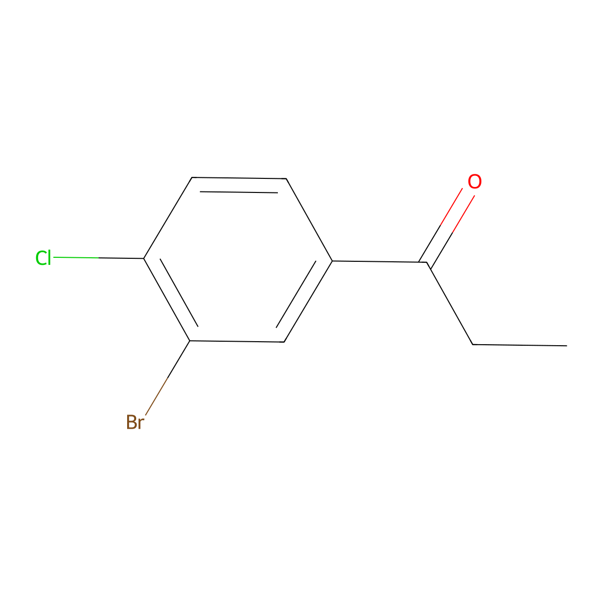 1-(3-Bromo-4-chlorophenyl)propan-1-one molecular structure, CAS 1261527-19-8