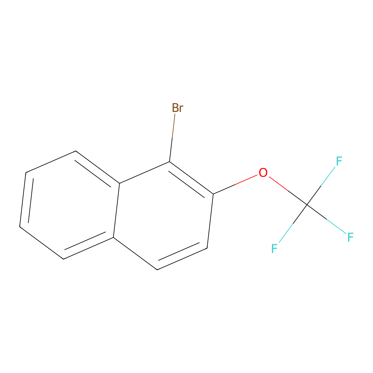 1-Bromo-2-(trifluoromethoxy)naphthalene molecular structure, CAS 1261529-32-1