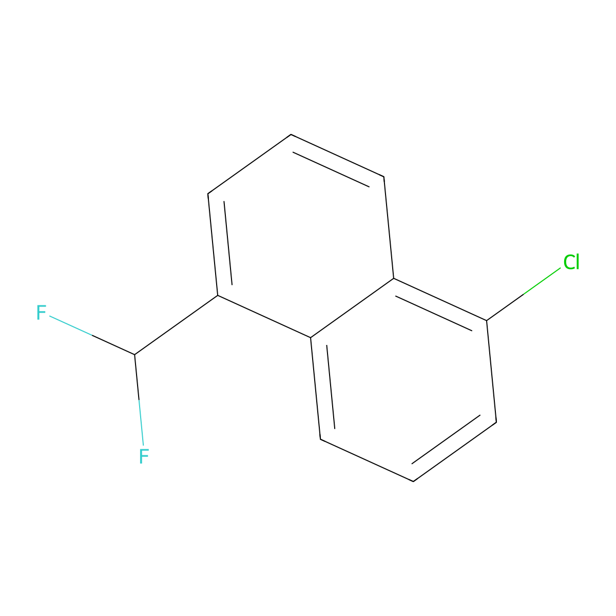 1-Chloro-5-(difluoromethyl)naphthalene molecular structure, CAS 1261530-43-1