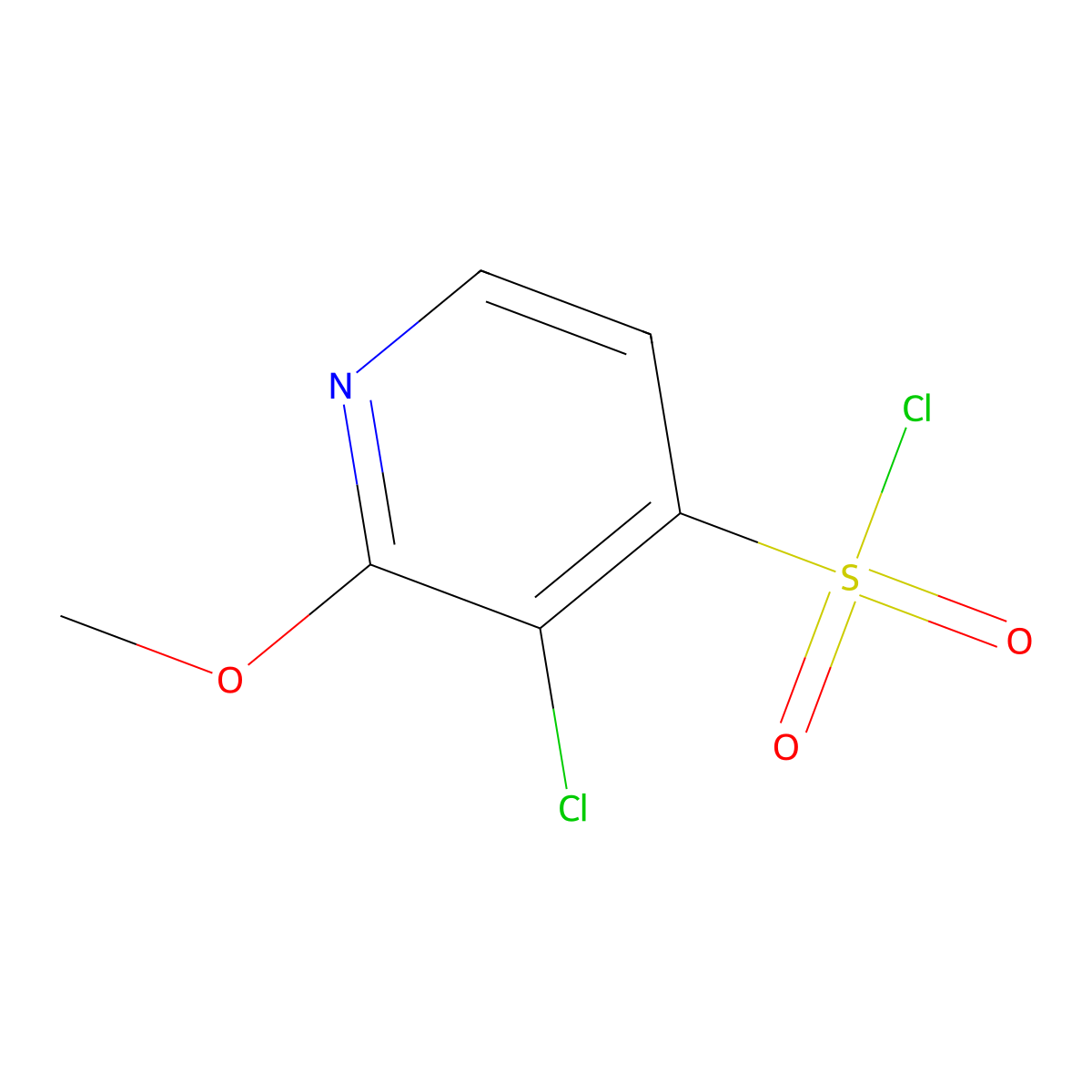3-Chloro-2-methoxypyridine-4-sulfonyl chloride molecular structure, CAS 1261531-35-4