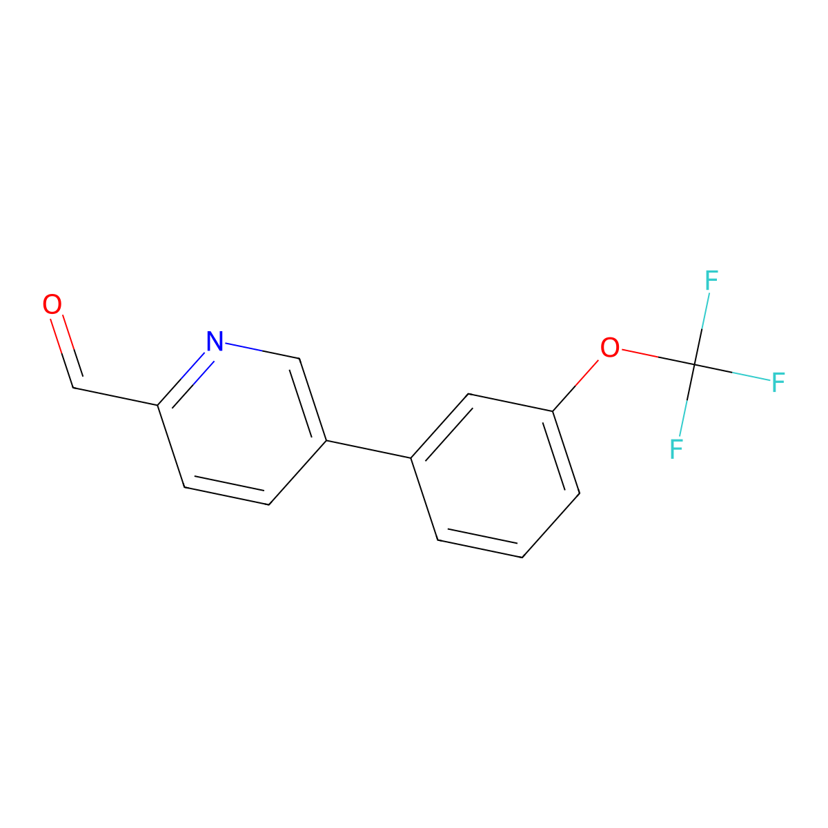 5-(3-(Trifluoromethoxy)phenyl)picolinaldehyde molecular structure, CAS 1261532-75-5
