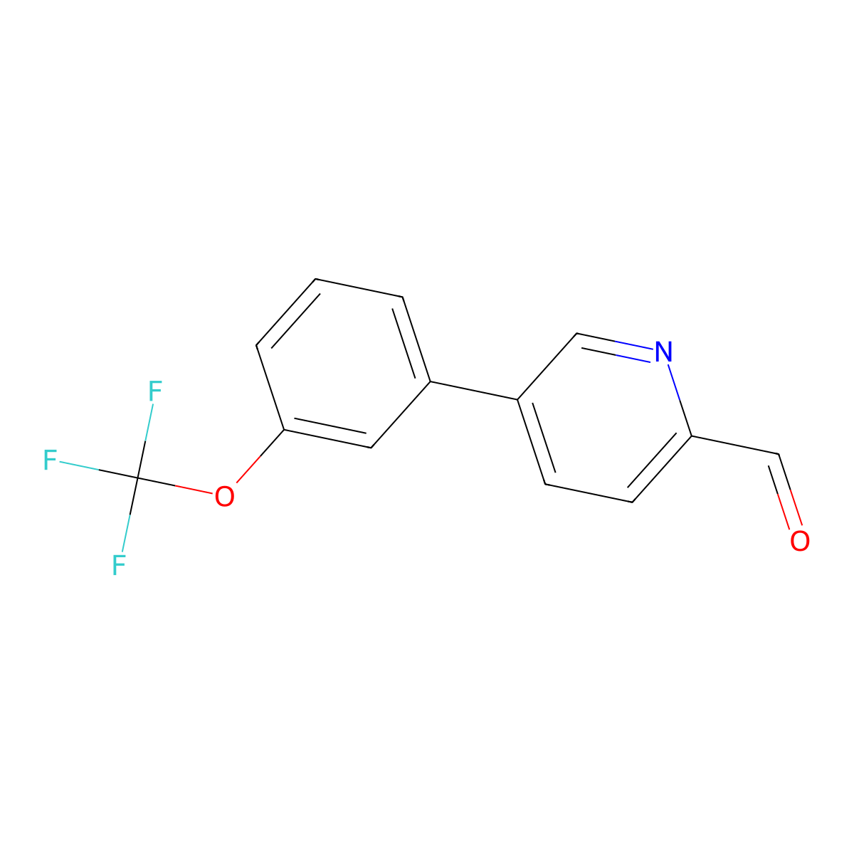 5-(3-(Trifluoromethoxy)phenyl)picolinaldehyde molecular structure, CAS 1261532-75-5