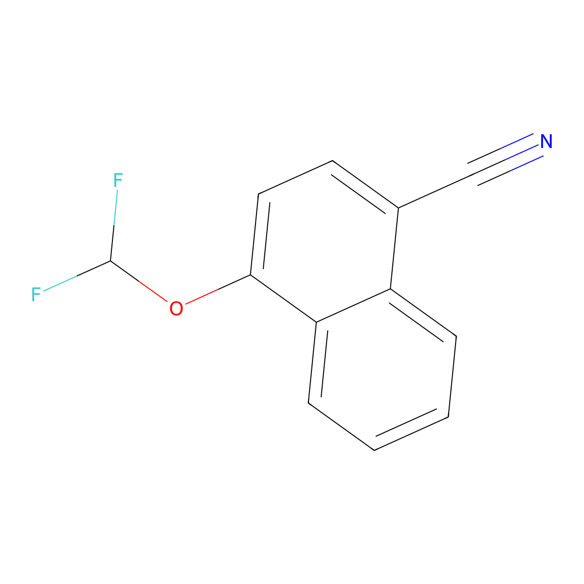 1-Cyano-4-(difluoromethoxy)naphthalene molecular structure, CAS 1261533-12-3