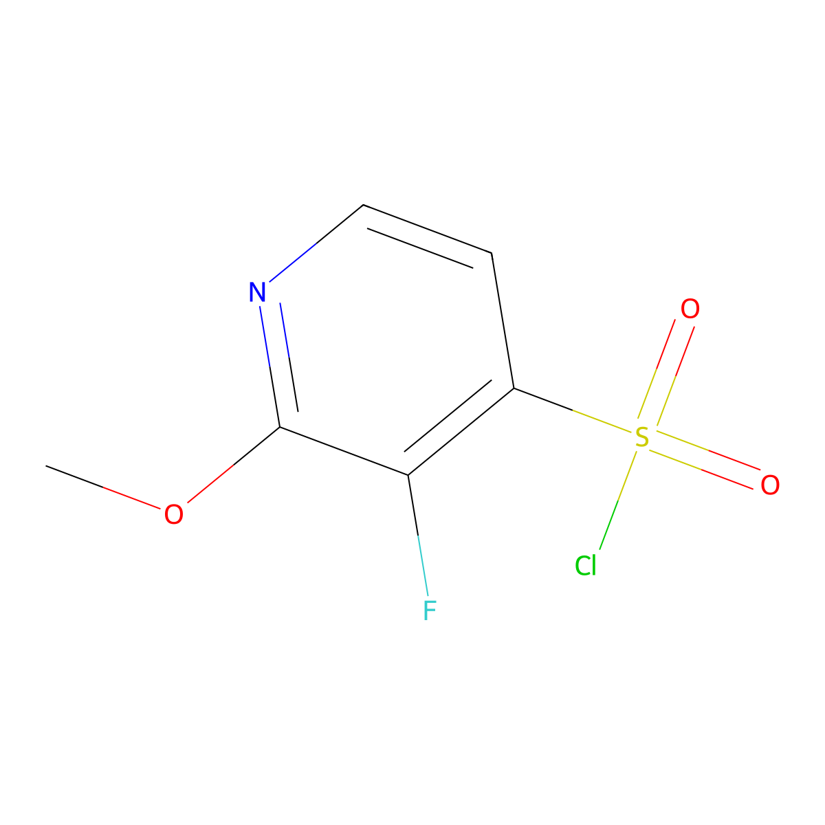 3-Fluoro-2-methoxypyridine-4-sulfonyl chloride molecular structure, CAS 1261536-50-8