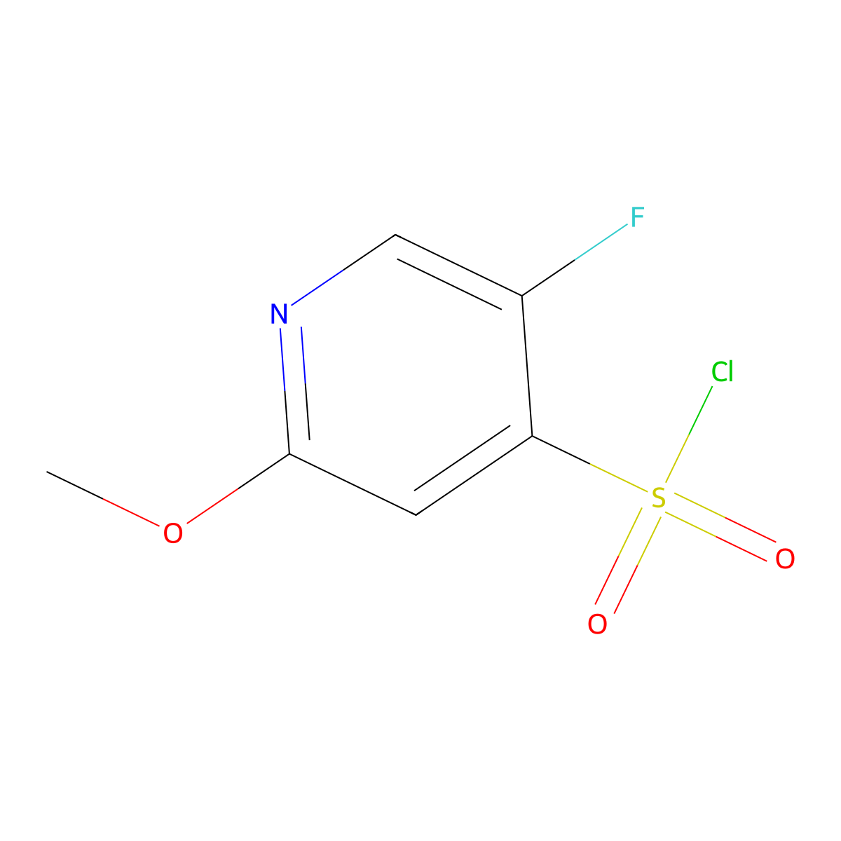 5-Fluoro-2-methoxypyridine-4-sulfonyl chloride molecular structure, CAS 1261536-61-1