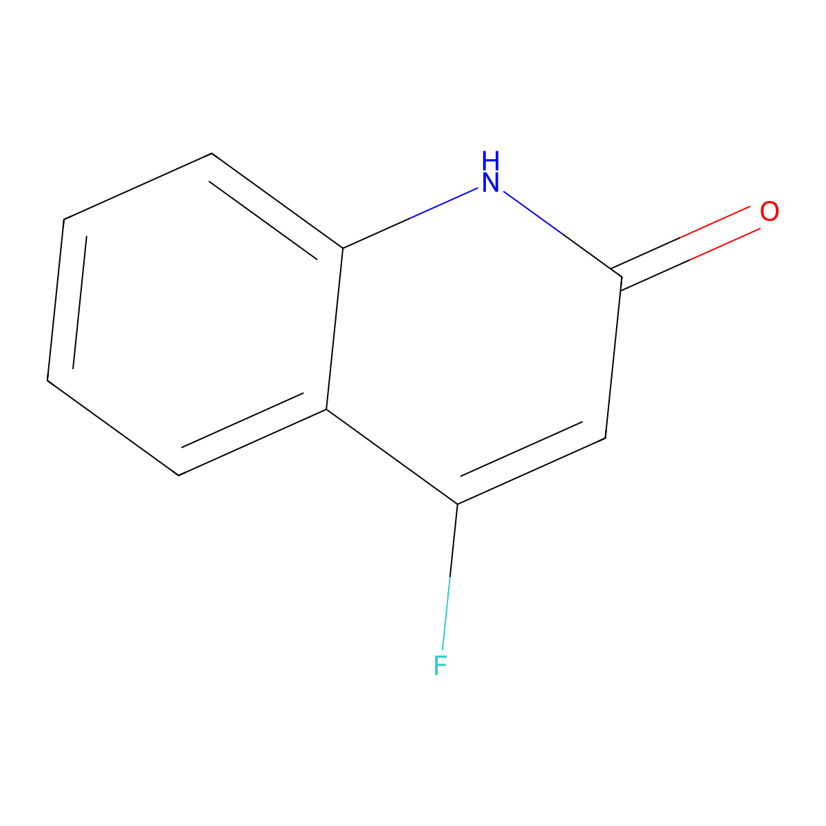 4-Fluoro-2-hydroxyquinoline molecular structure, CAS 1261539-01-8