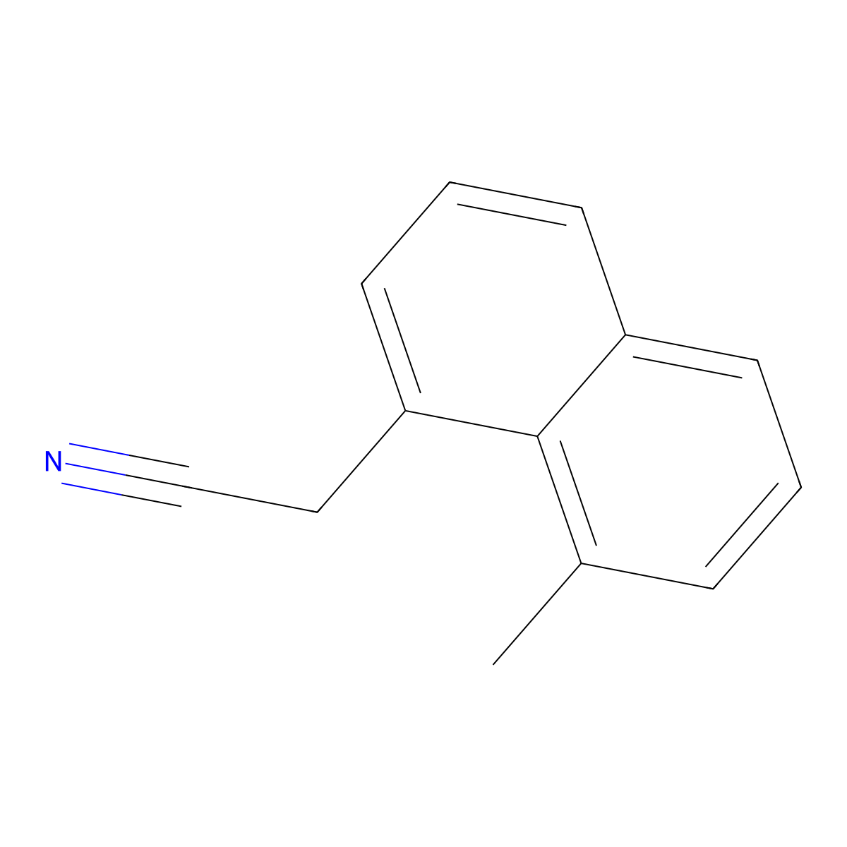1-Methylnaphthalene-8-acetonitrile molecular structure, CAS 1261543-55-8