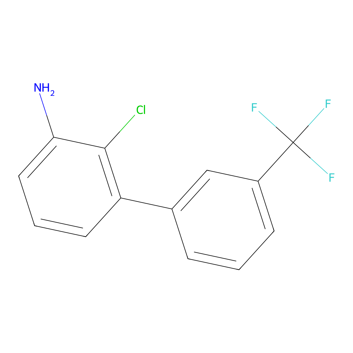2-Chloro-3'-(trifluoromethyl)biphenyl-3-amine molecular structure, CAS 1261547-75-4