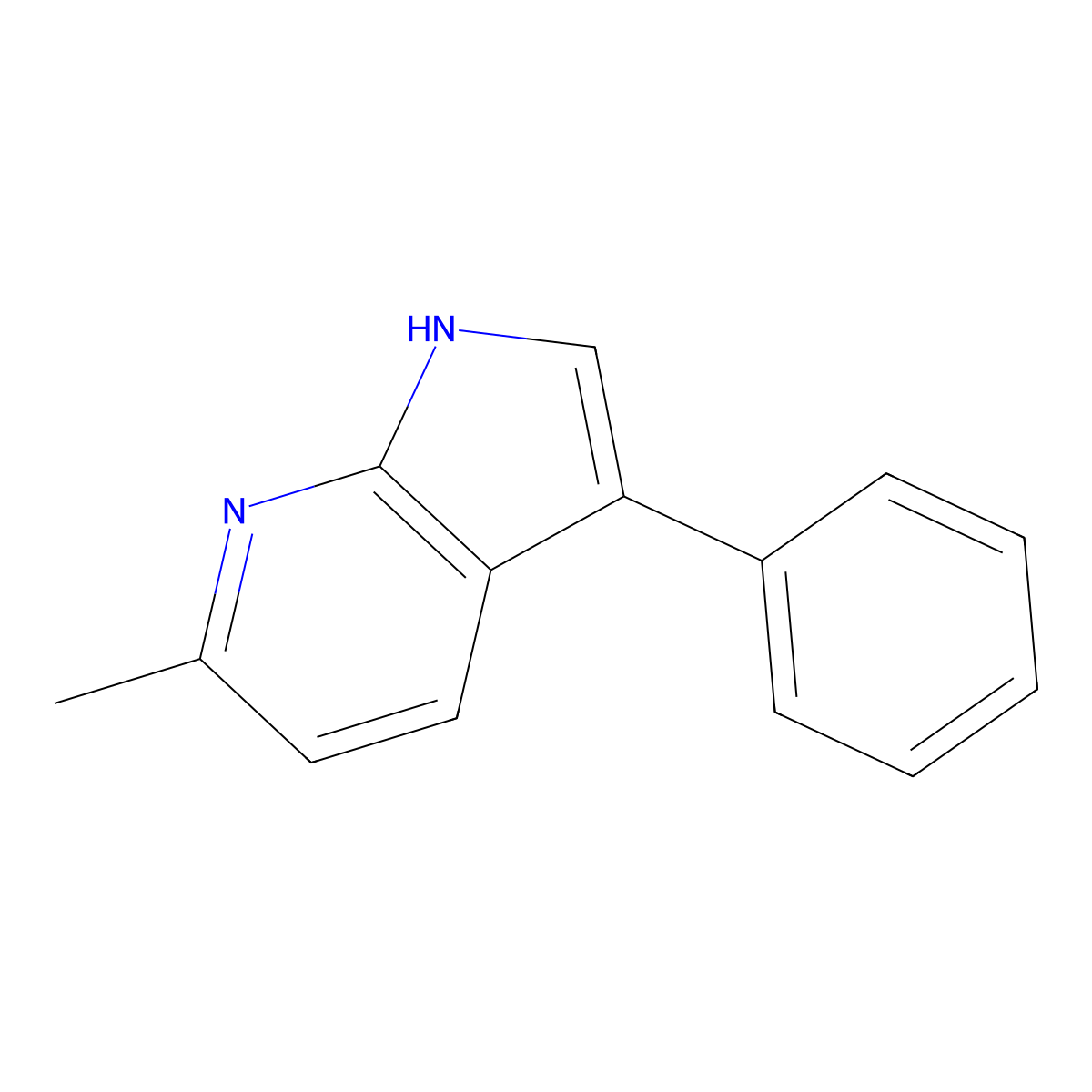 6-Methyl-3-phenyl-7-azaindole molecular structure, CAS 1261547-90-3