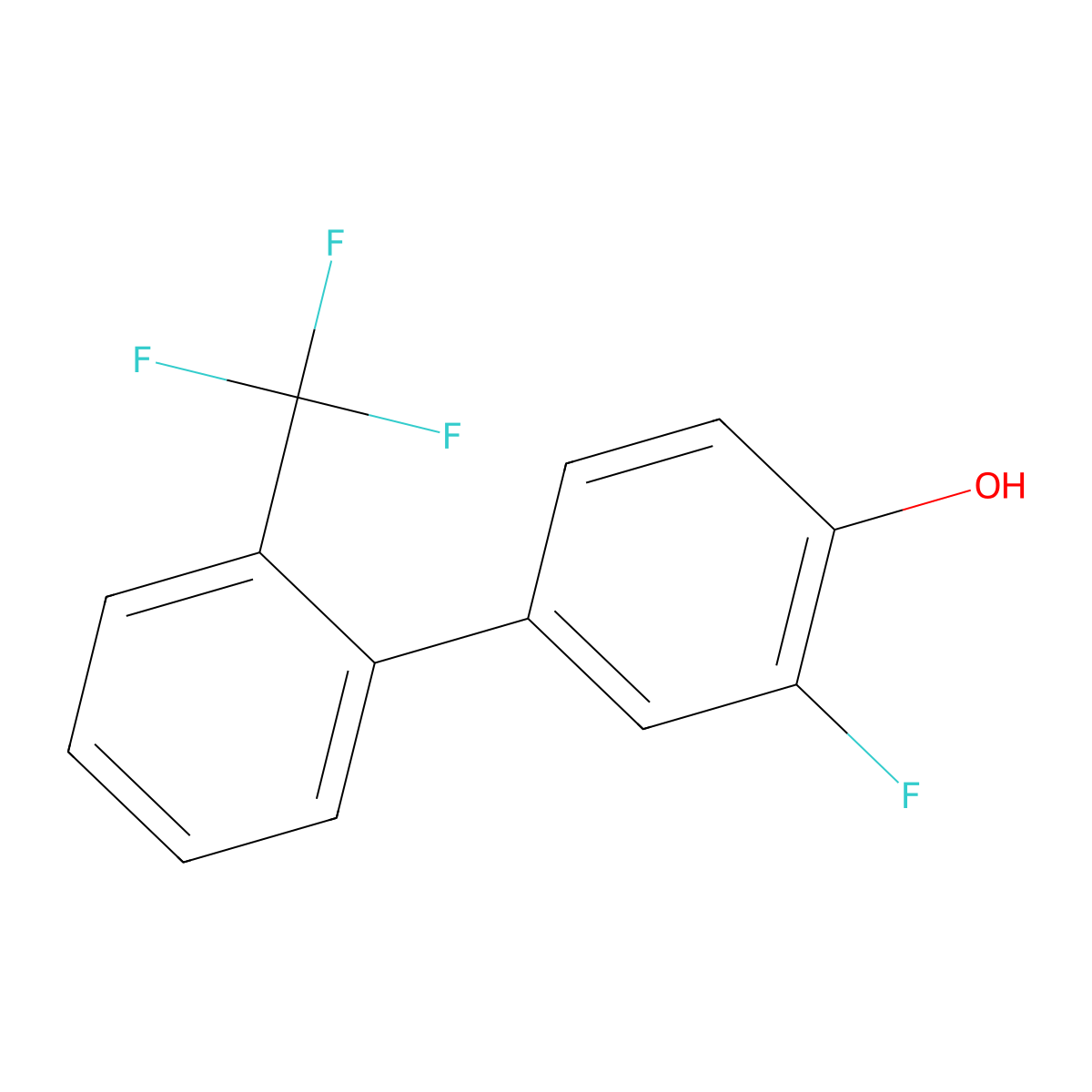 2-Fluoro-4-(2-trifluoromethylphenyl)phenol molecular structure, CAS 1261548-05-3