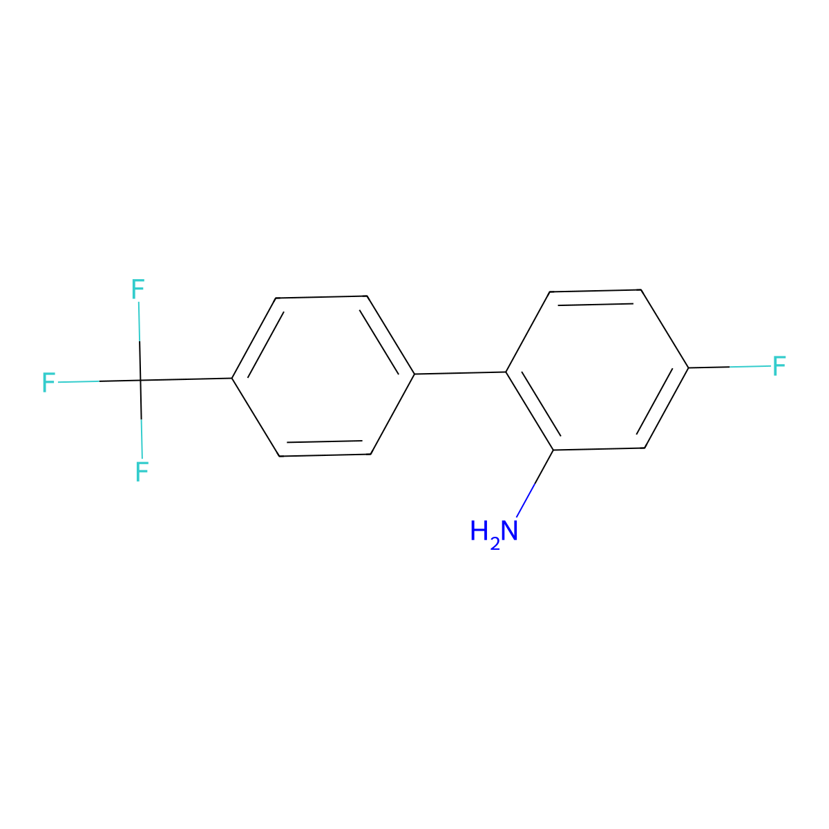 5-Fluoro-2-[4-(trifluoromethyl)phenyl]aniline molecular structure, CAS 1261548-23-5