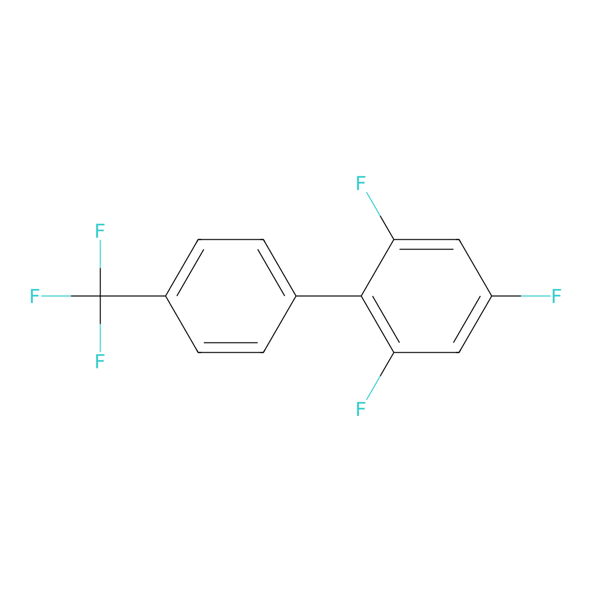1,3,5-Trifluoro-2-[4-(trifluoromethyl)phenyl]benzene molecular structure, CAS 1261550-54-2