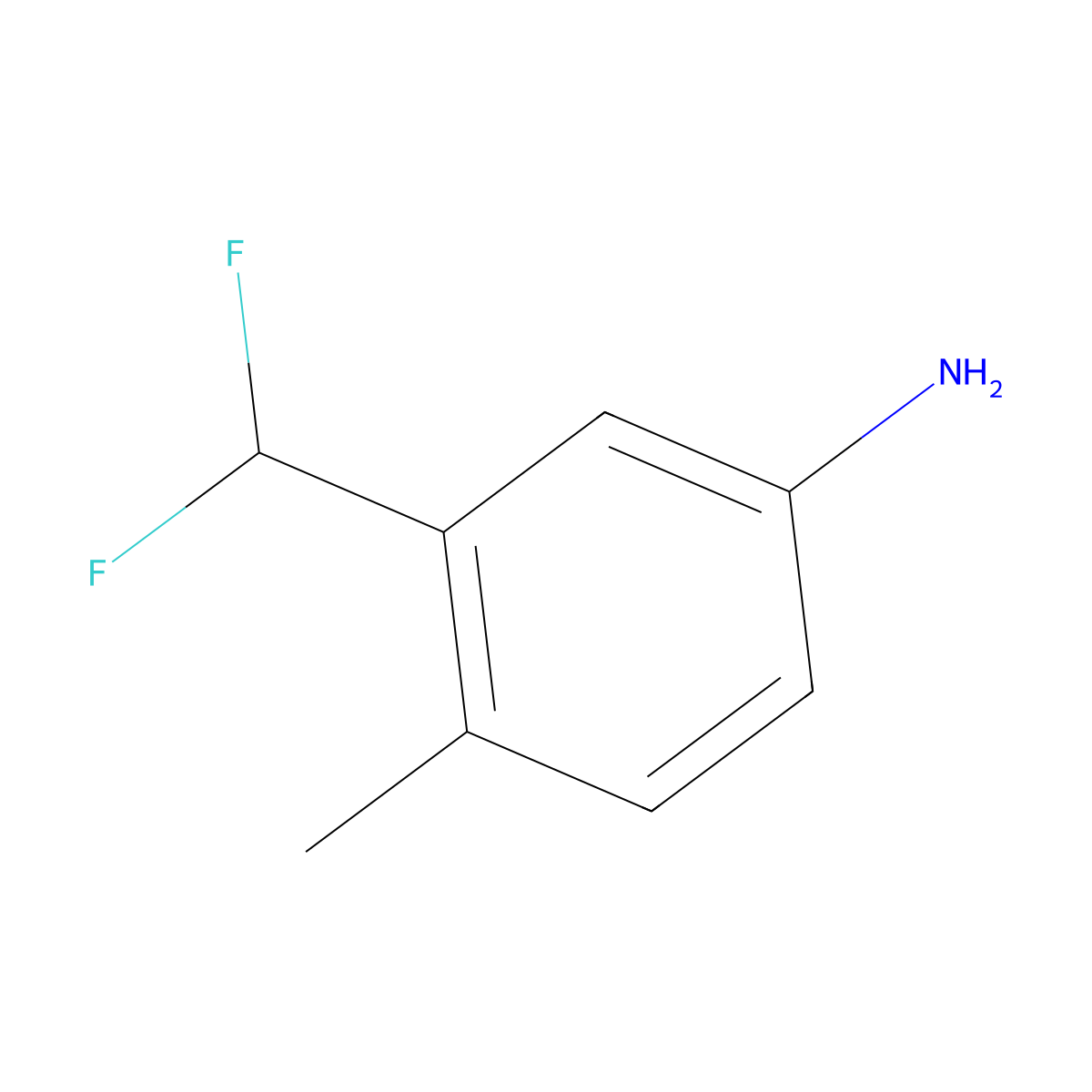 3-(Difluoromethyl)-4-methylaniline molecular structure, CAS 1261550-93-9