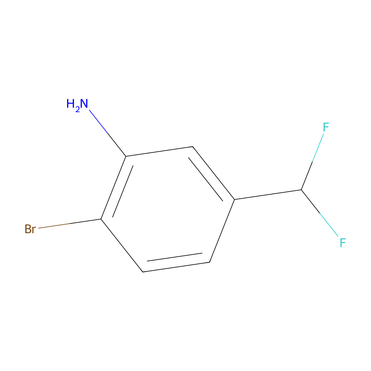 2-Bromo-5-(difluoromethyl)aniline molecular structure, CAS 1261552-64-0