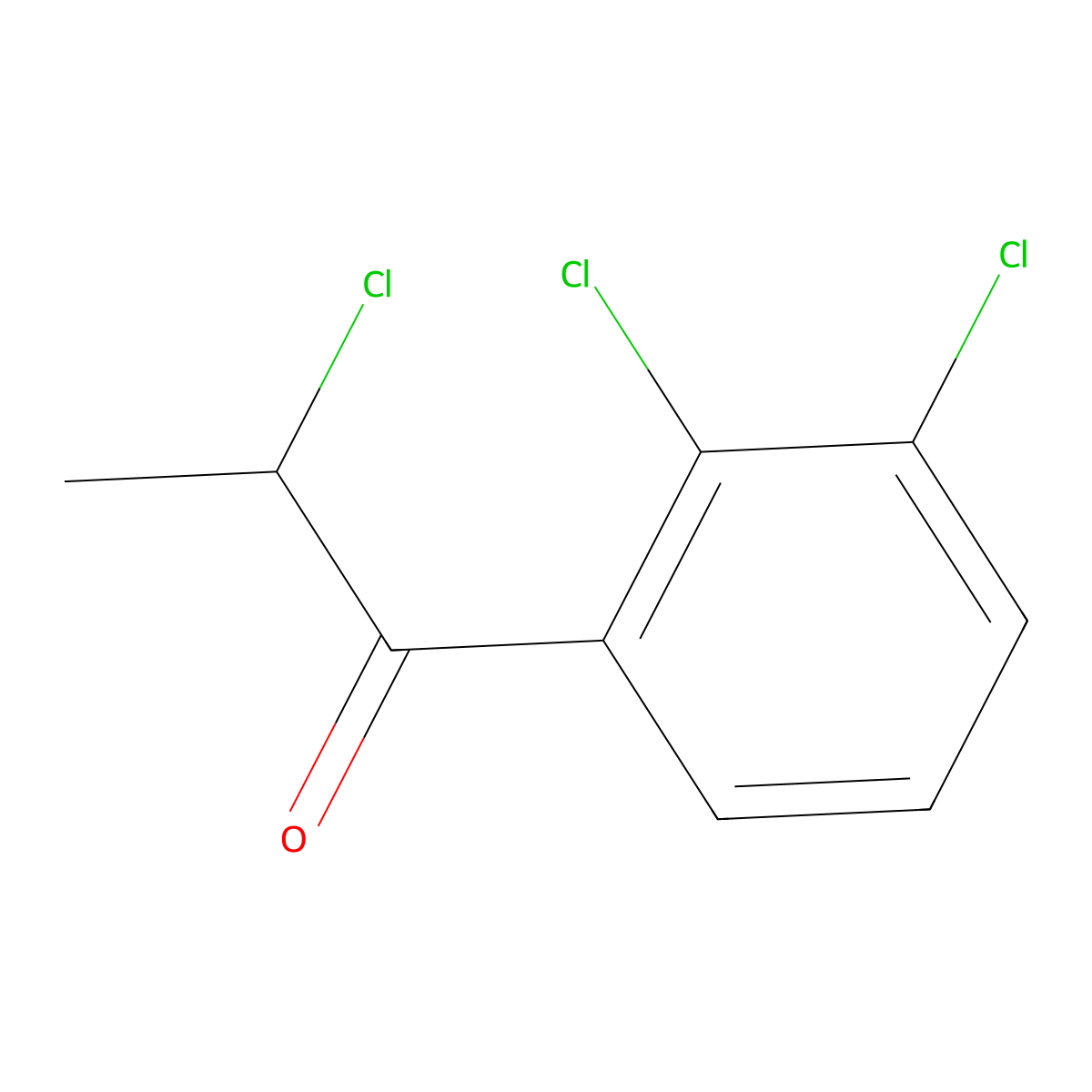1-Propanone, 2-chloro-1-(2,3-dichlorophenyl)- molecular structure, CAS 1261553-86-9
