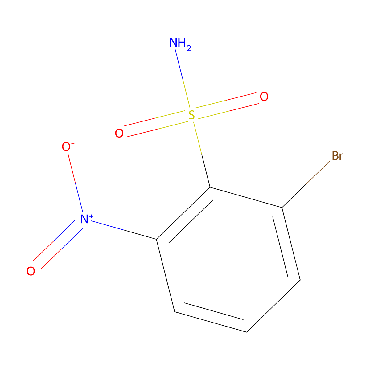 2-Bromo-6-nitrobenzene-1-sulfonamide molecular structure, CAS 1261553-89-2