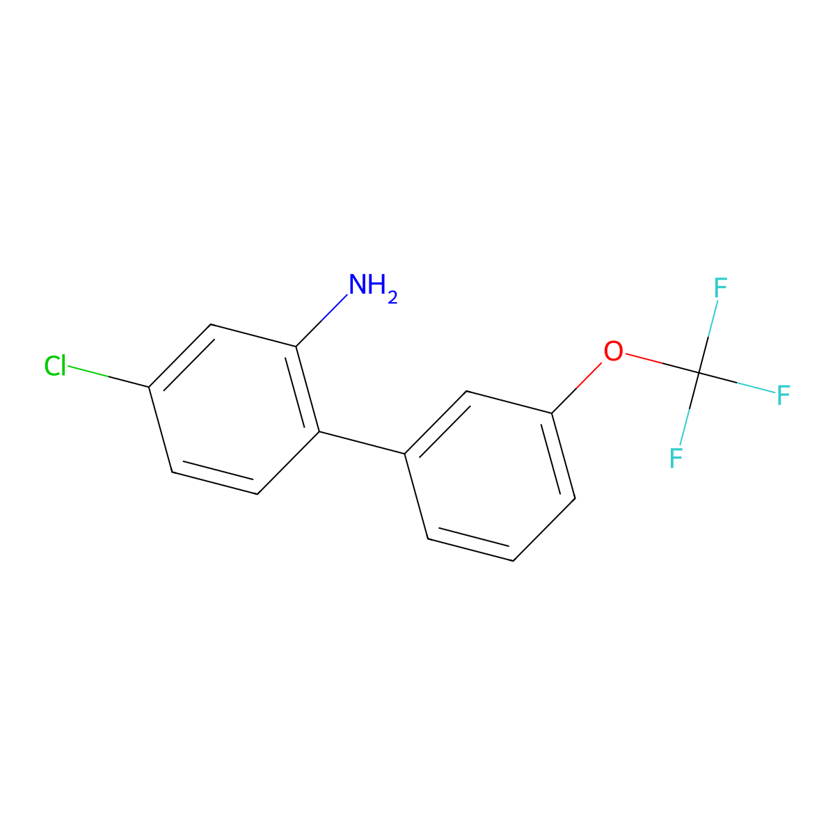 4-Chloro-3'-trifluoromethoxy-biphenyl-2-ylamine molecular structure, CAS 1261553-92-7