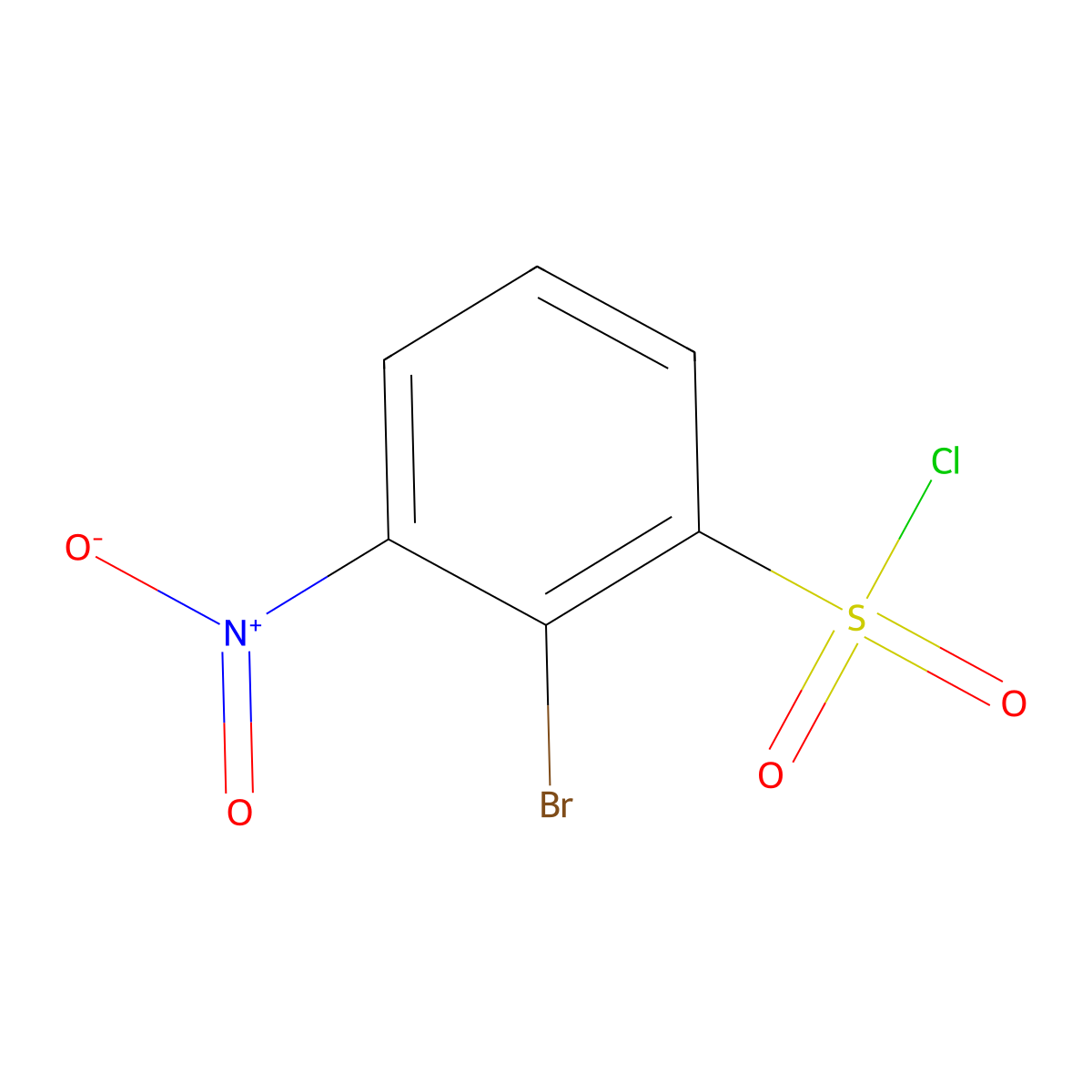 2-Bromo-3-nitrobenzene-1-sulfonyl chloride molecular structure, CAS 1261553-98-3