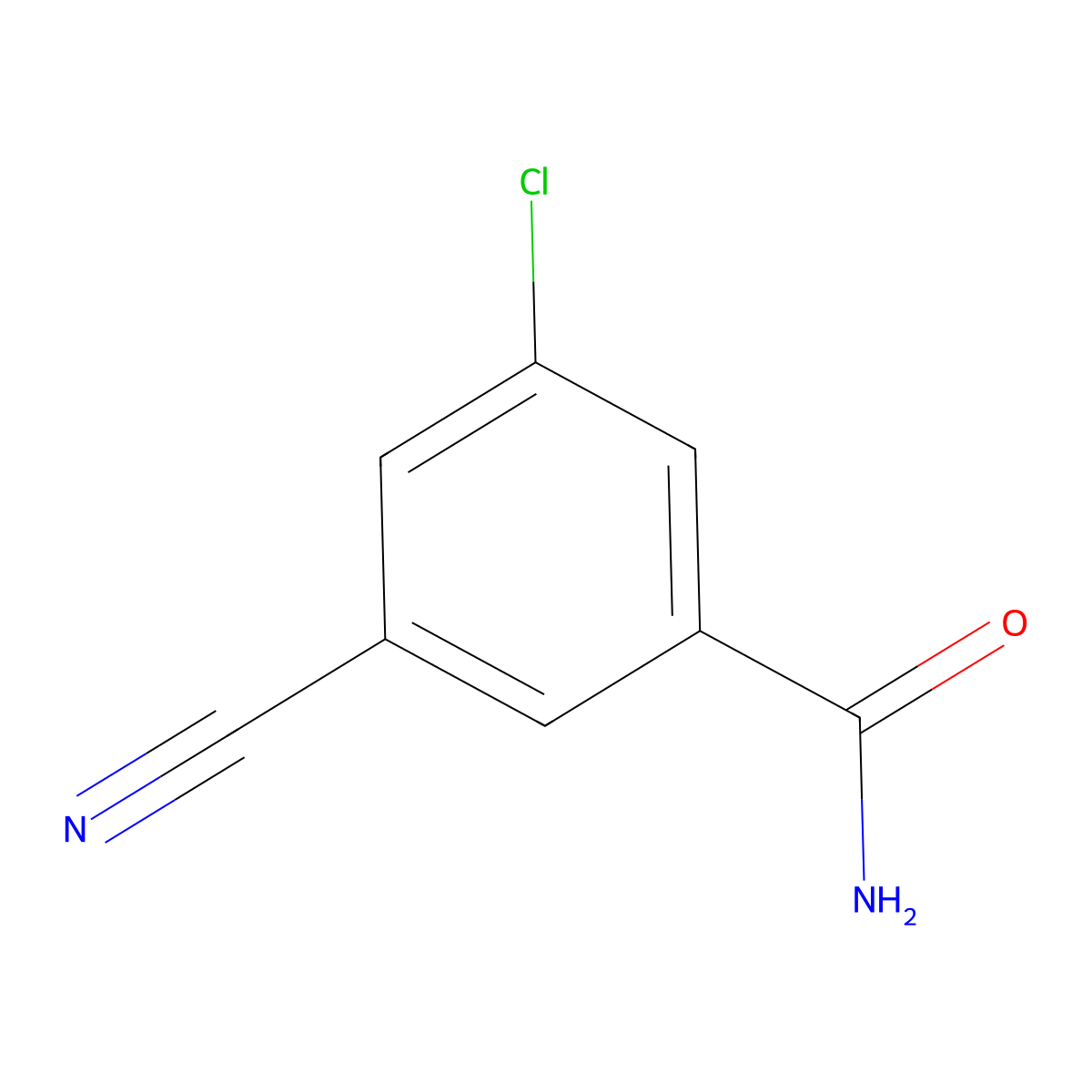 3-Chloro-5-cyanobenzamide molecular structure, CAS 1261554-17-9