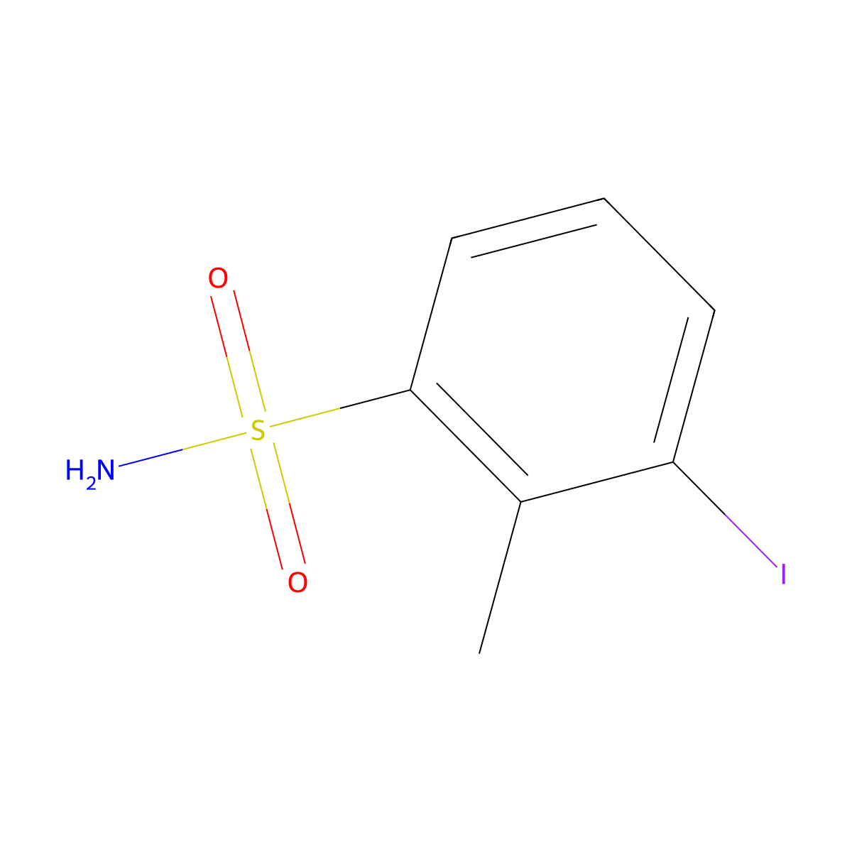 3-Iodo-2-methylbenzene-1-sulfonamide molecular structure, CAS 1261554-76-0