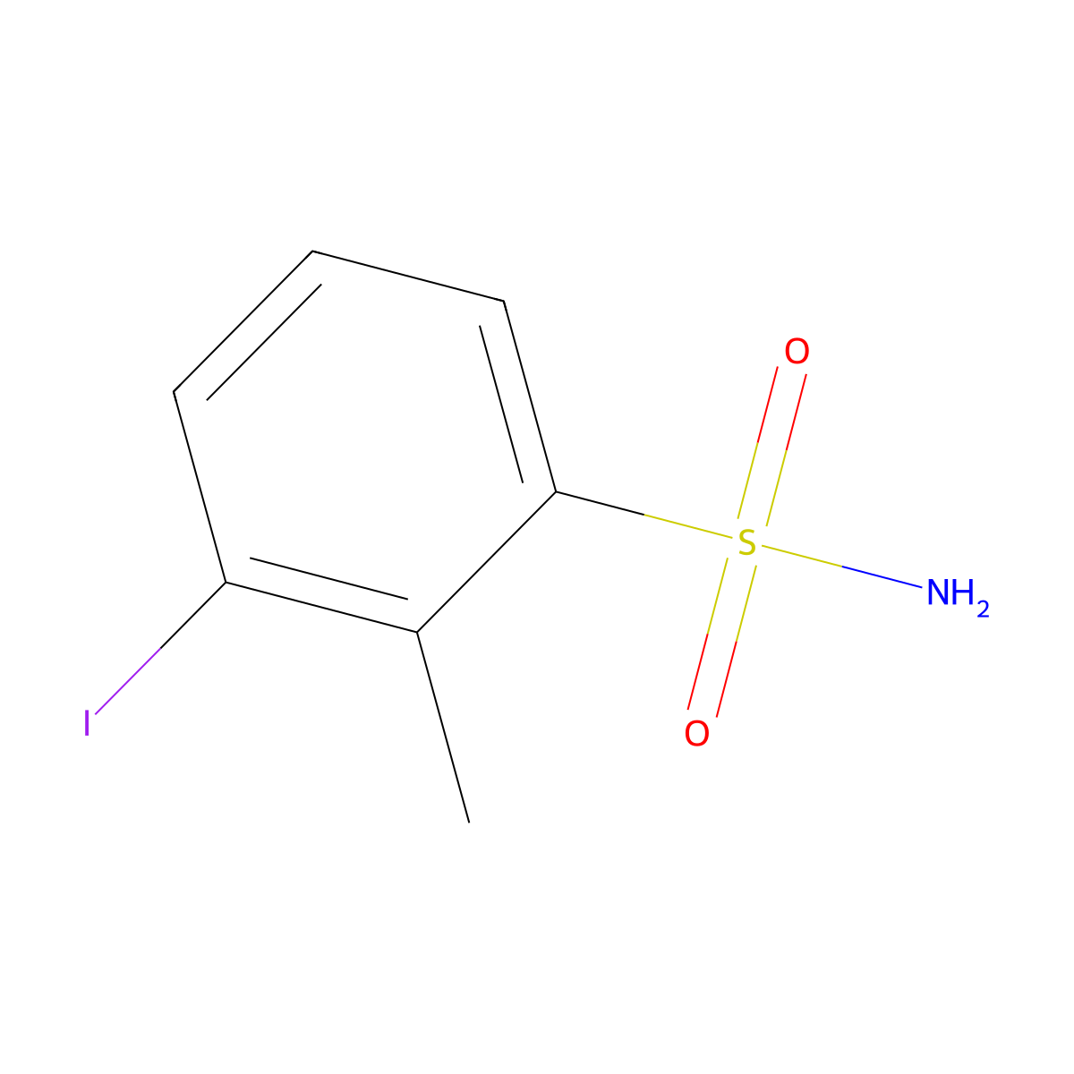 3-Iodo-2-methylbenzene-1-sulfonamide molecular structure, CAS 1261554-76-0