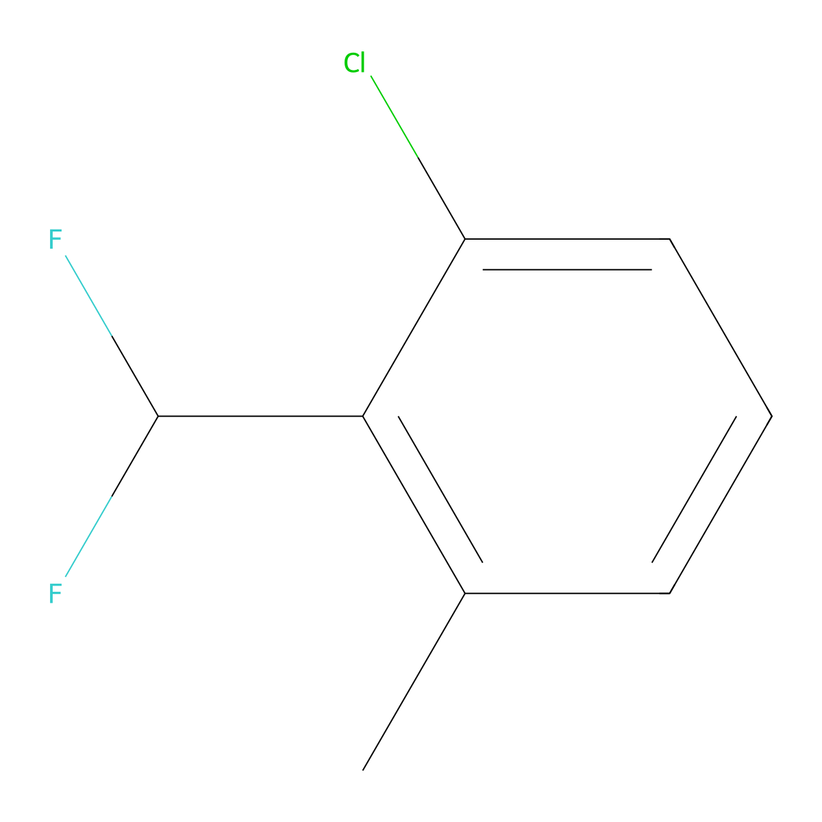 1-Chloro-2-(difluoromethyl)-3-methylbenzene molecular structure, CAS 1261555-24-1