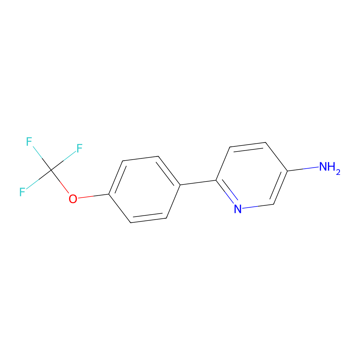 6-(4-(Trifluoromethoxy)phenyl)pyridin-3-amine molecular structure, CAS 1261555-33-2
