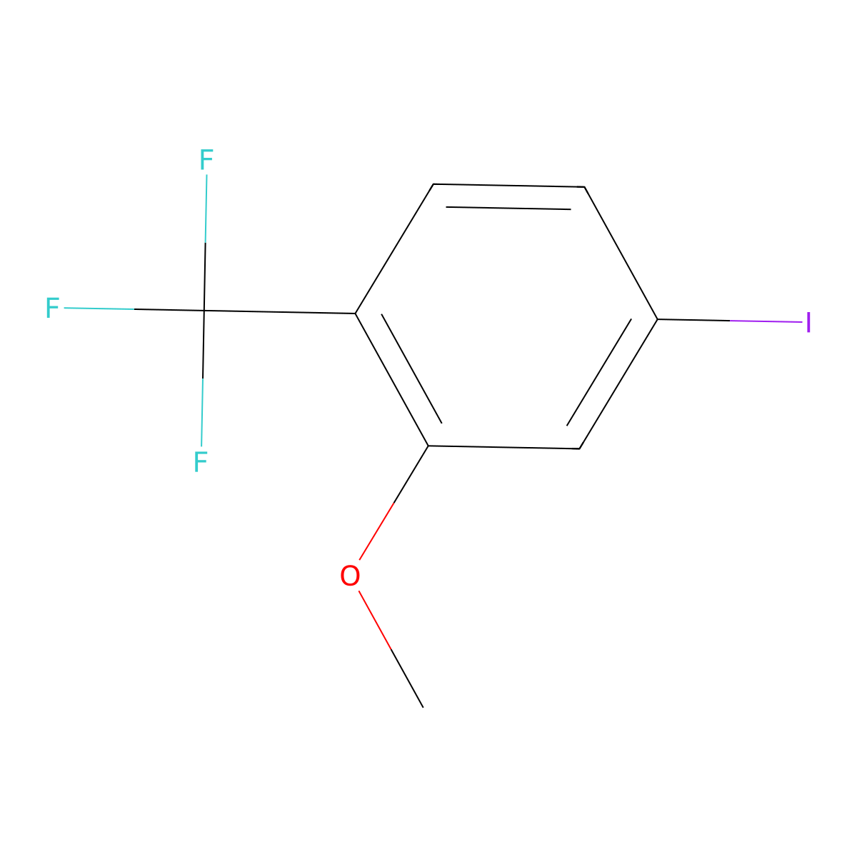 4-Iodo-2-methoxy-1-(trifluoromethyl)benzene molecular structure, CAS 1261555-56-9