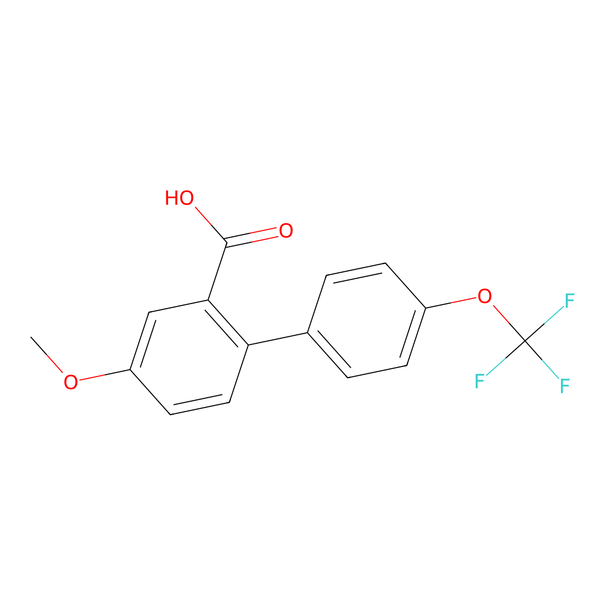 5-Methoxy-2-(4-trifluoromethoxyphenyl)benzoic acid molecular structure, CAS 1261556-12-0