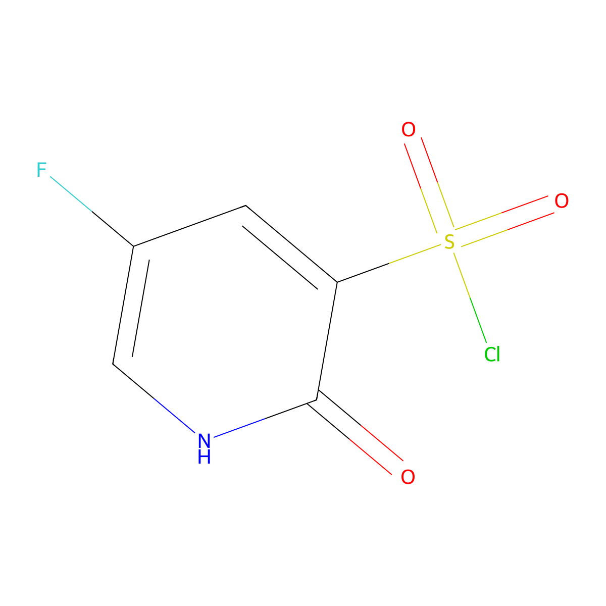 5-Fluoro-2-hydroxypyridine-3-sulfonyl chloride molecular structure, CAS 1261557-12-3