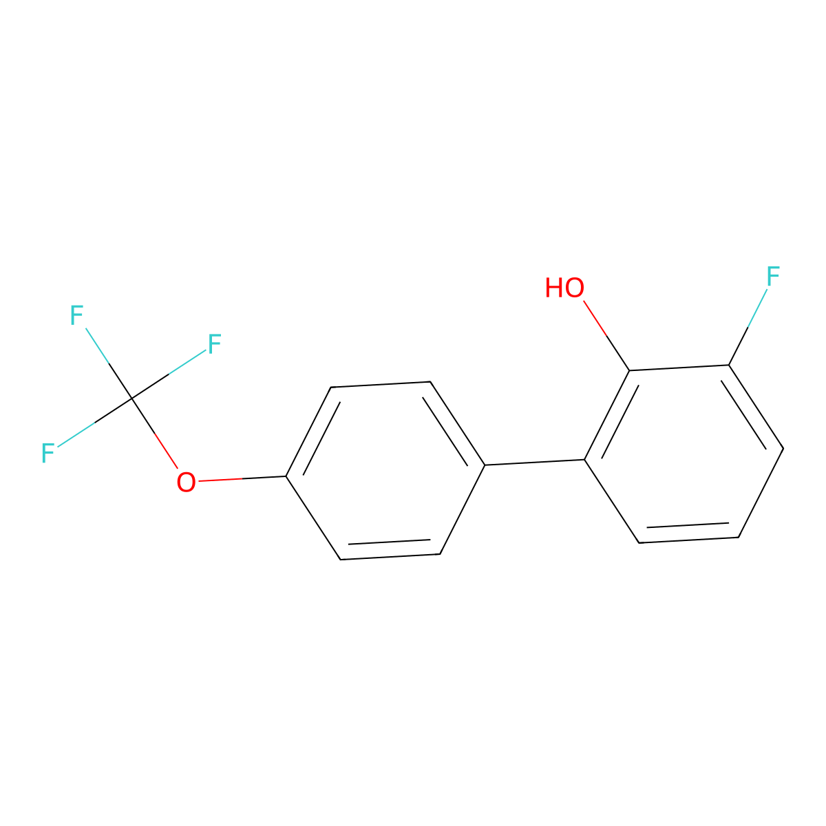 3-Fluoro-4'-(trifluoromethoxy)-[1,1'-biphenyl]-2-ol molecular structure, CAS 1261557-28-1