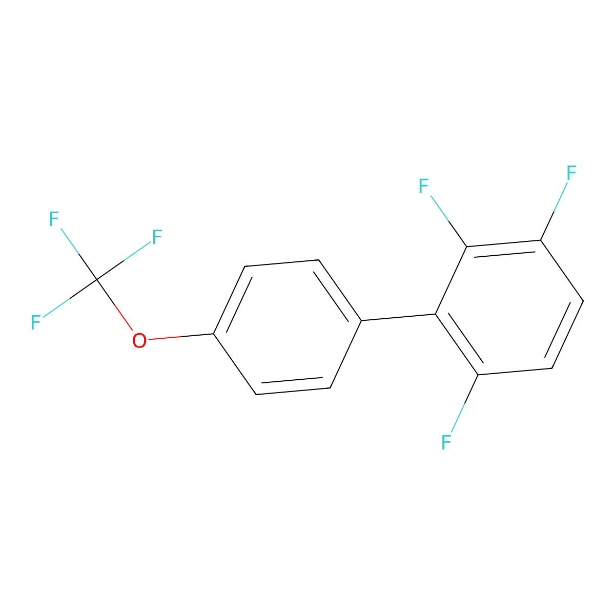 2,3,6-Trifluoro-4'-(trifluoromethoxy)-1,1'-biphenyl molecular structure, CAS 1261557-33-8